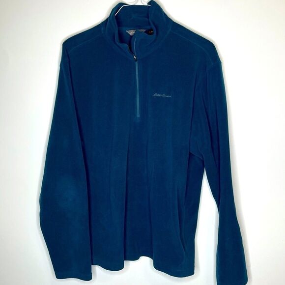 XL Eddie Bauer Polartec Midnight Blue 1/4 Zip‎ Fleece Jacket - Picture 4 of 4